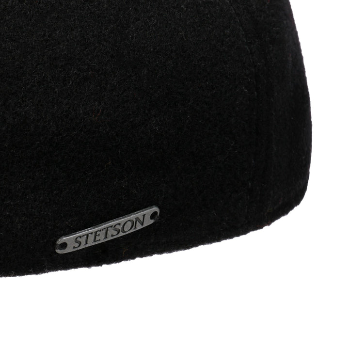 Stetson Texas Cashmere Wool Flat Cap in Black