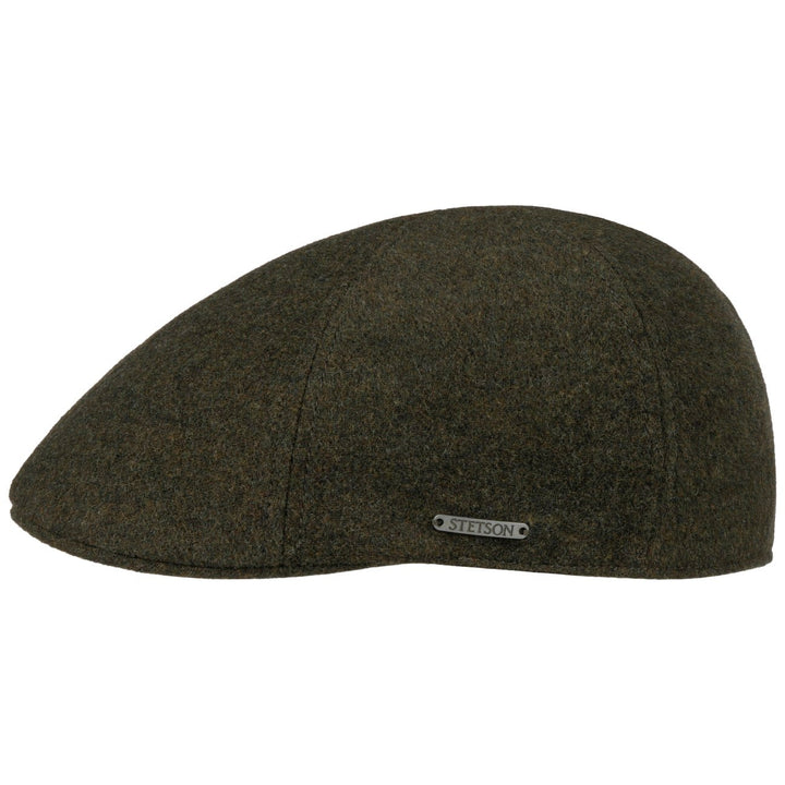 Stetson Texas Cashmere Wool Flat Cap in Olive