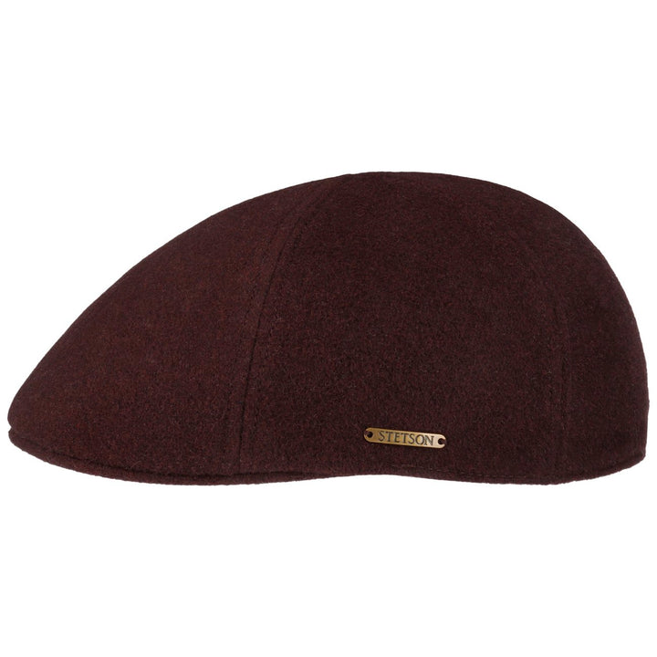 Stetson Texas Cashmere Wool Flat Cap in Bordeaux
