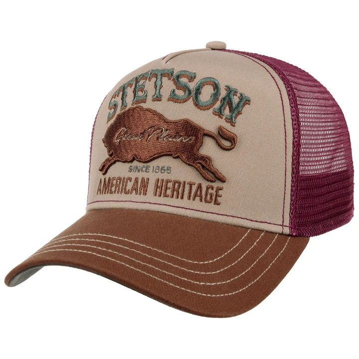 Stetson Great Plains Baseball Trucker Cap Adjustable Snapback
