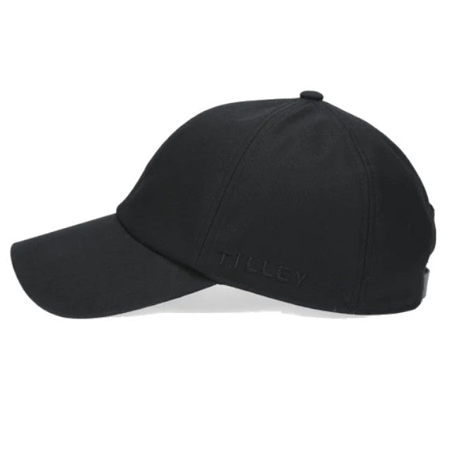Tilley Adjustable Waxed Cotton Baseball Cap in Black