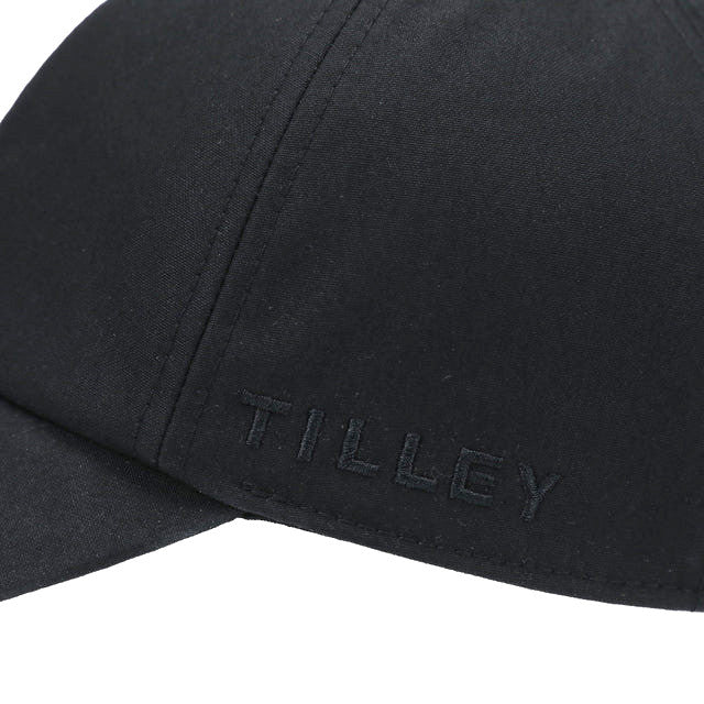 Tilley Adjustable Waxed Cotton Baseball Cap in Black