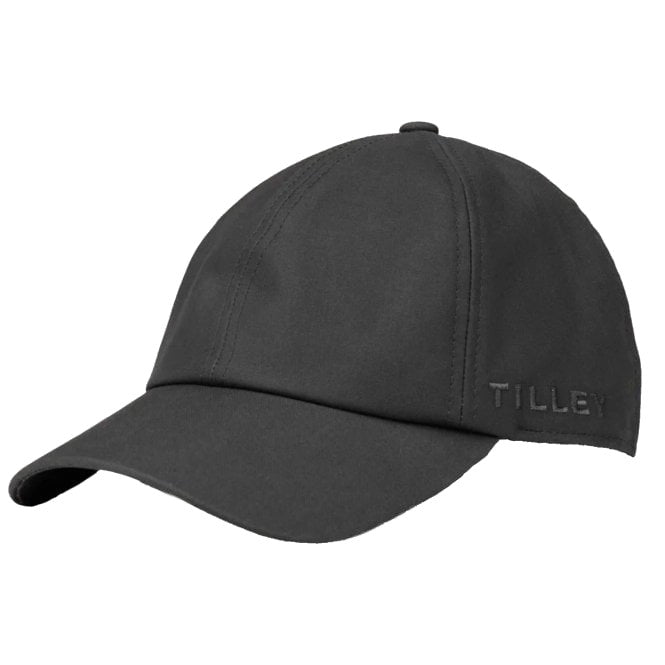 Tilley Adjustable Waxed Cotton Baseball Cap in Black