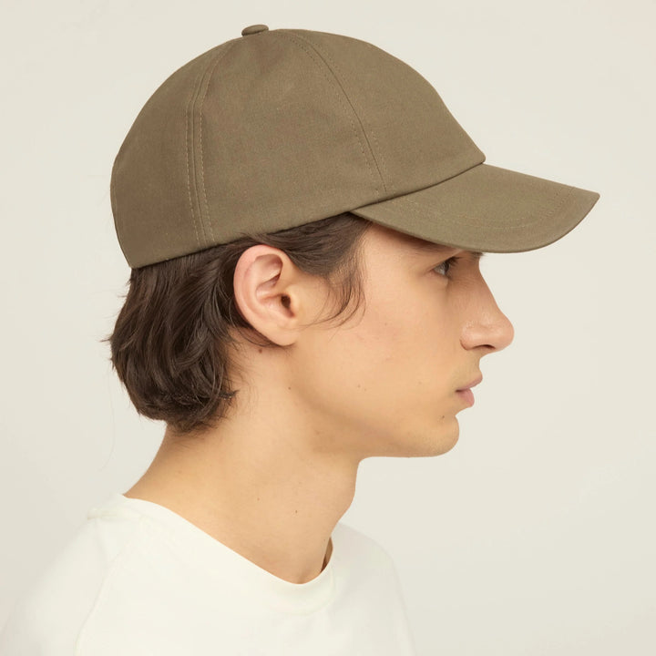 Tilley Adjustable Waxed Cotton Baseball Cap in Olive