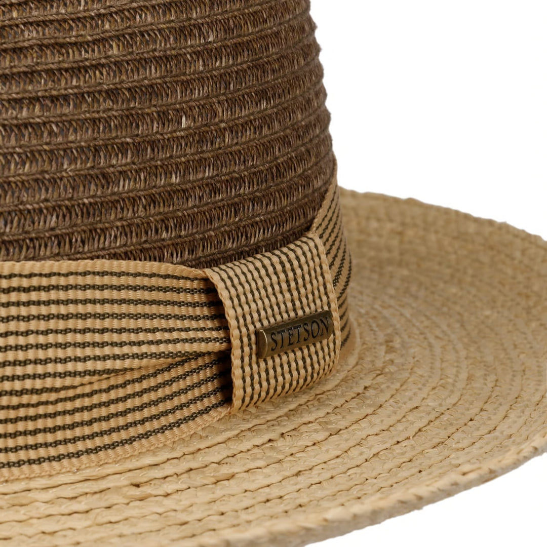 Stetson Two-Tone Toyo Raffia Fedora Hat