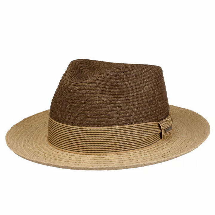 Stetson Two-Tone Toyo Raffia Fedora Hat