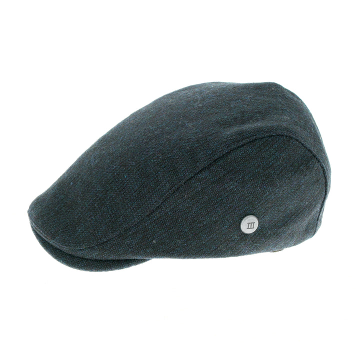 Blue Dempsey Wool Blend Flat Cap From Tresanti