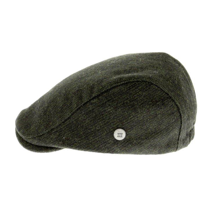 Green Dempsey Wool Blend Flat Cap From Tresanti