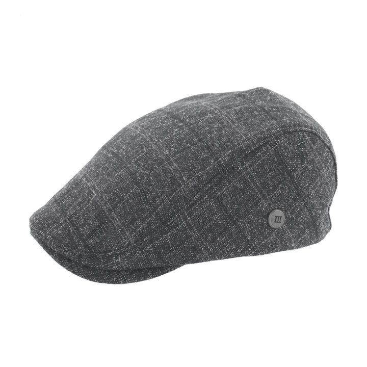 Grey Check Dolan Flat Cap From Tresanti