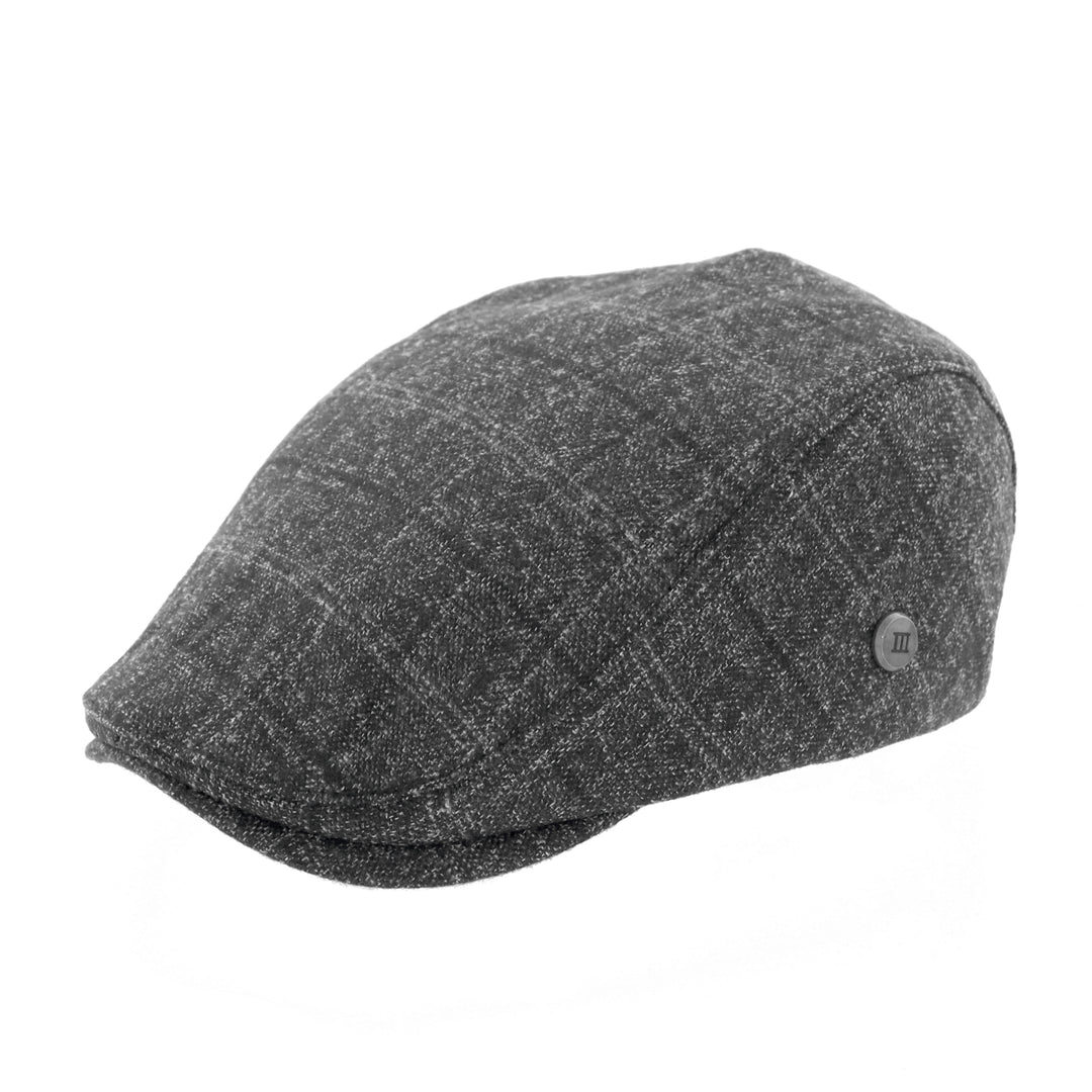 Grey Check Dolan Flat Cap From Tresanti