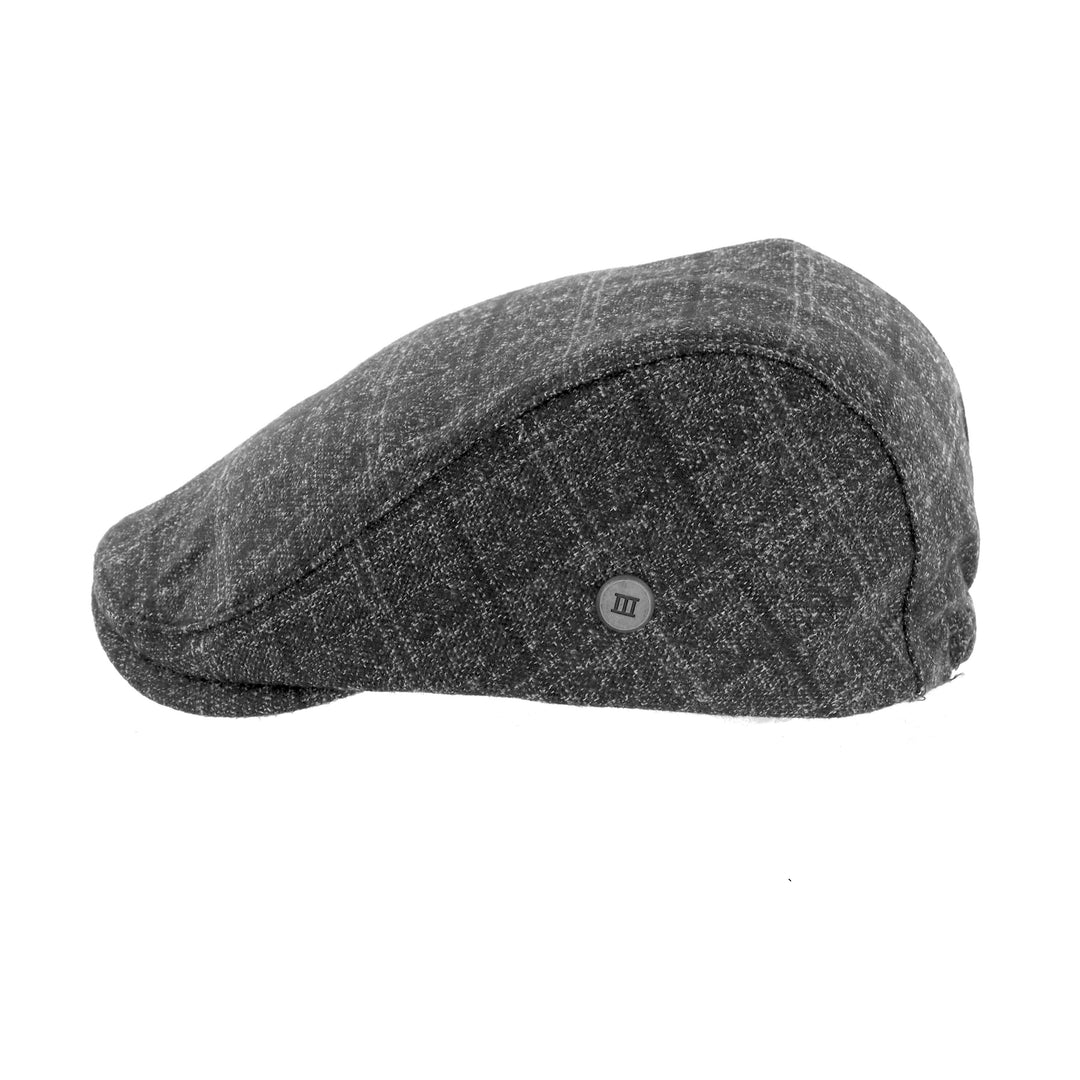 Grey Check Dolan Flat Cap From Tresanti