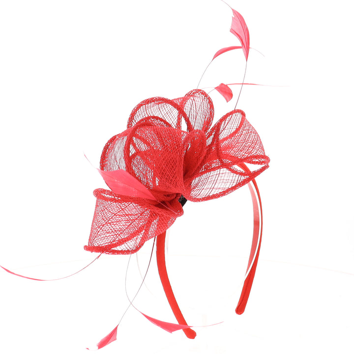 Tulip Red Small Fascinator