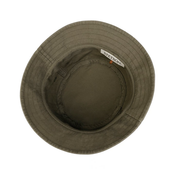 Stetson Cotton Twill Bucket Hat in Olive