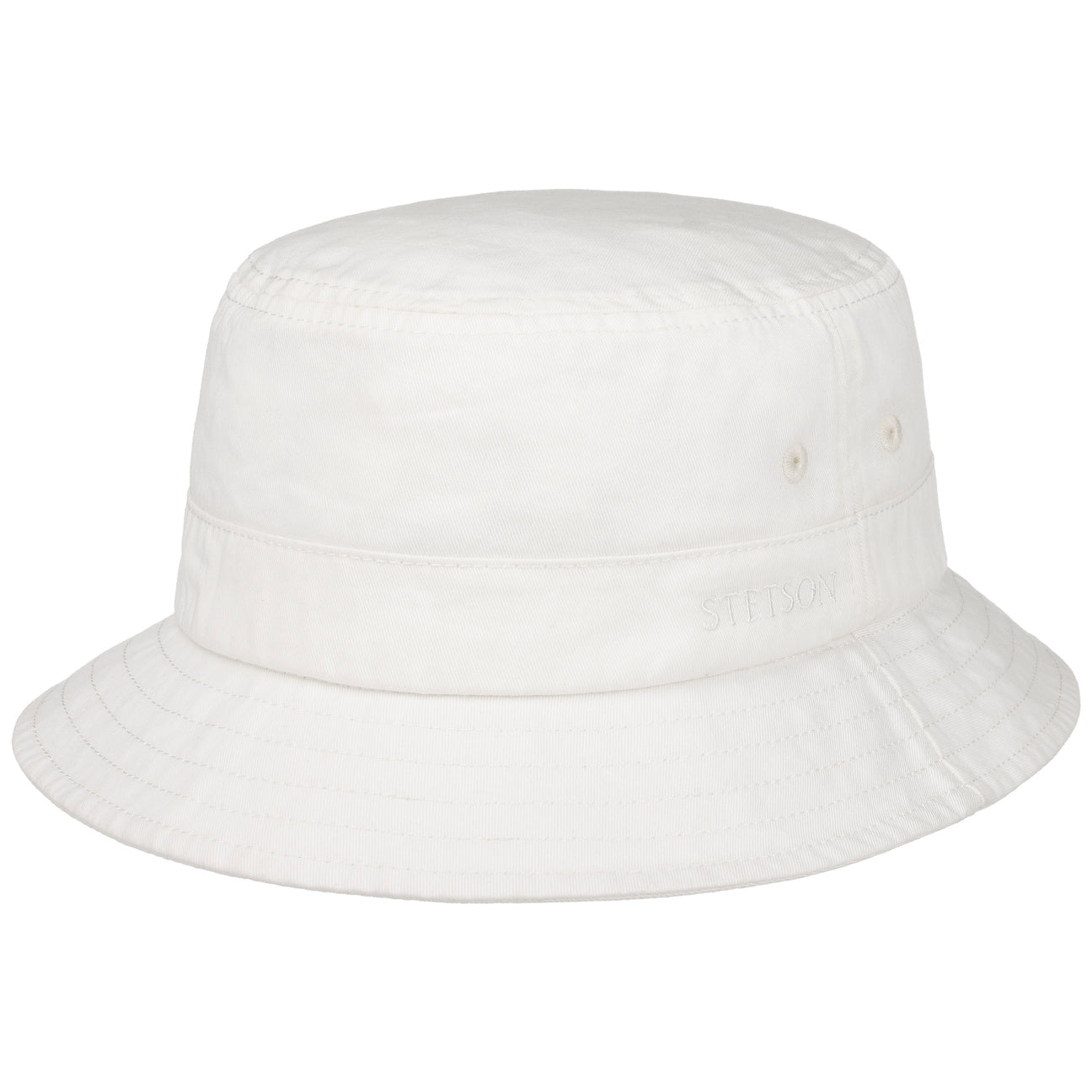 Stetson Cotton Twill Bucket Hat in White – The Hat Company