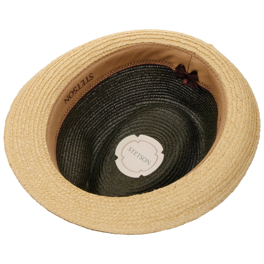 Stetson Twotone Toyo Trilby Raffia Hat Natural/Olive