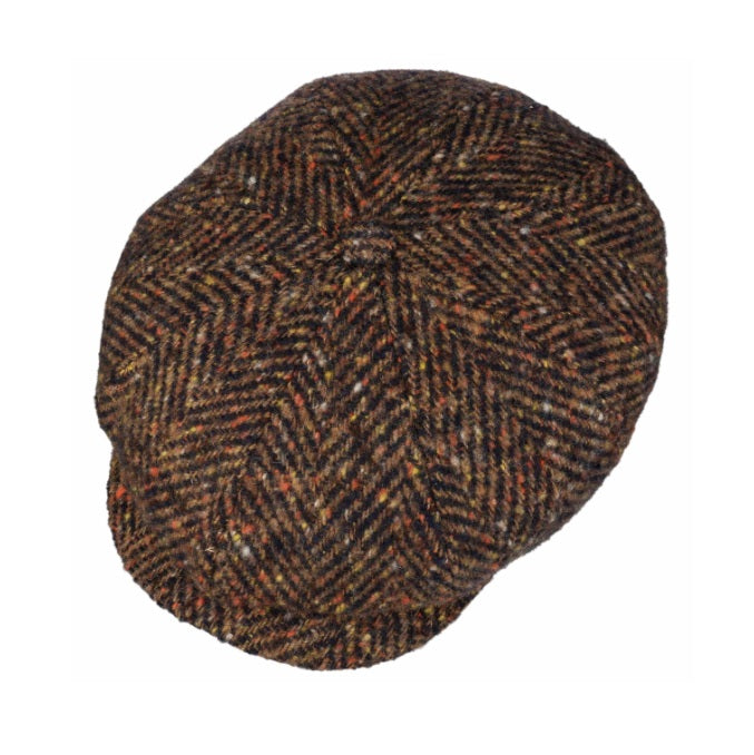 Stetson Hatteras Wool Bakerboy Cap Brown/Navy