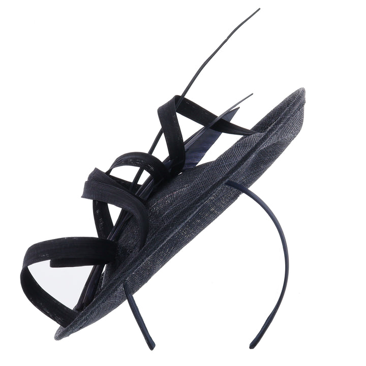 Navy Medium Disc Headband Fascinator 'Ursula'