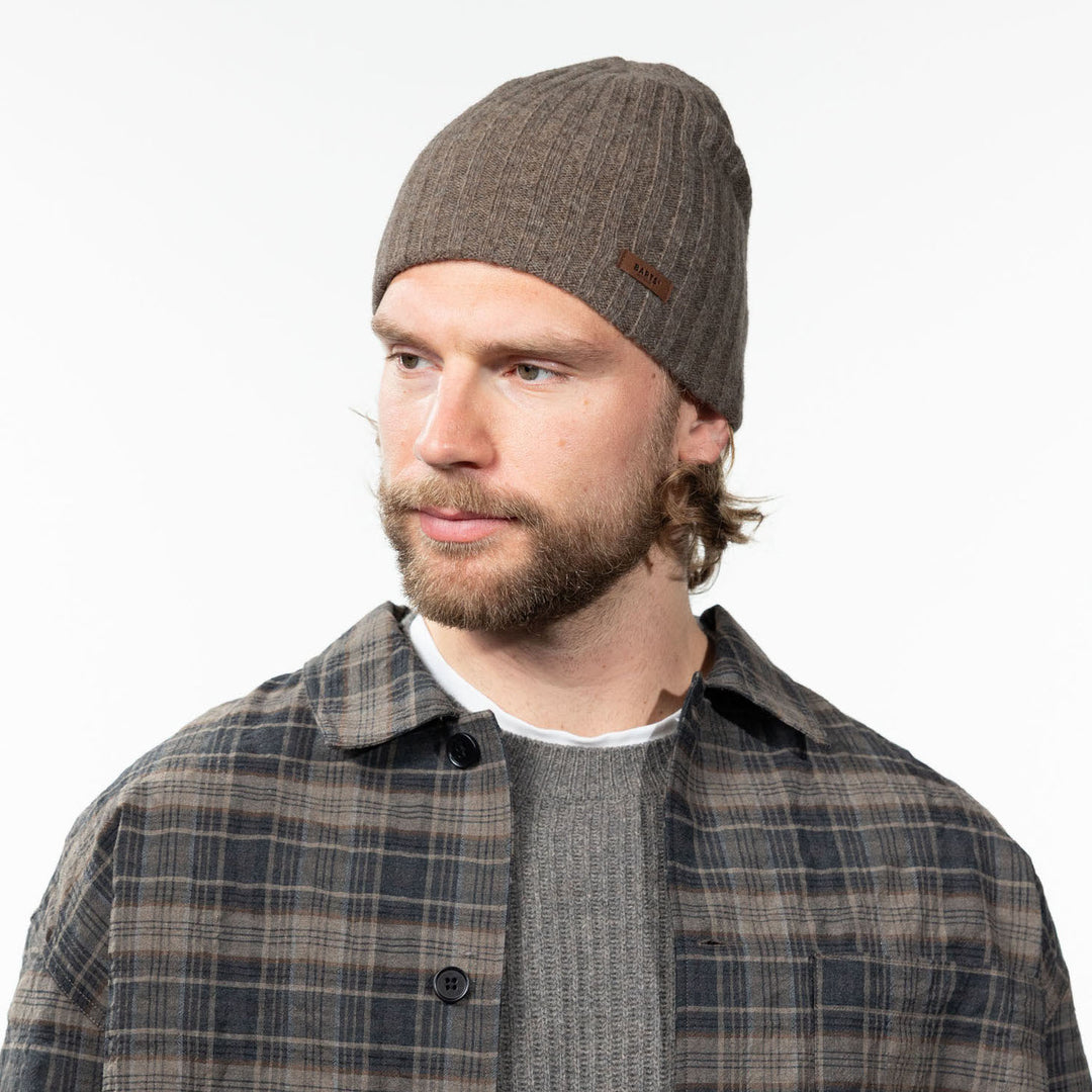 Barts Haakon Wool Beanie Hat - Heather Brown
