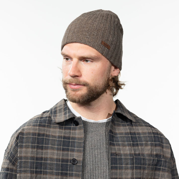Barts Haakon Wool Beanie Hat - Heather Brown
