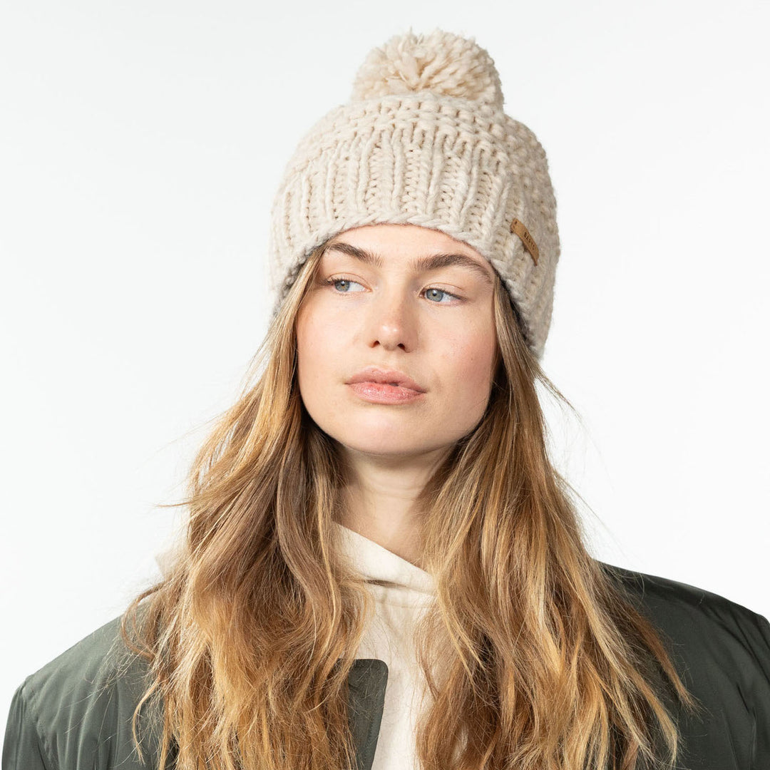 Barts Jasmin Pom Bobble Hat - Beige