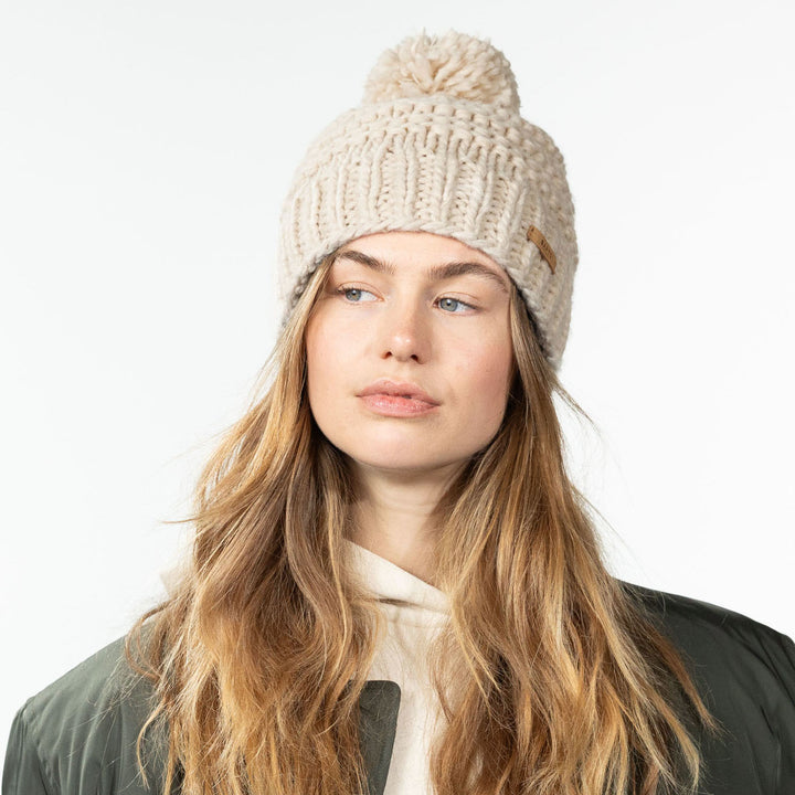 Barts Jasmin Pom Bobble Hat - Beige