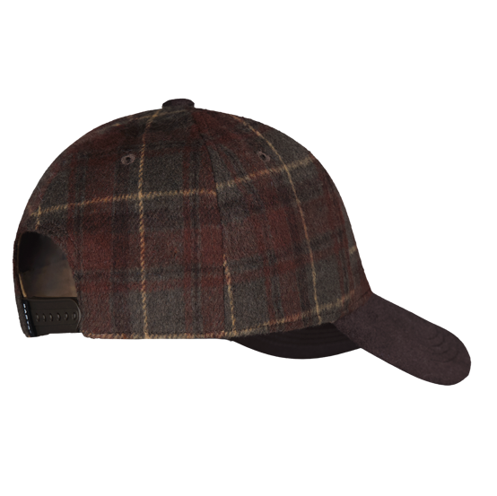 Barts Inneys Check Baseball Cap in Dark Brown