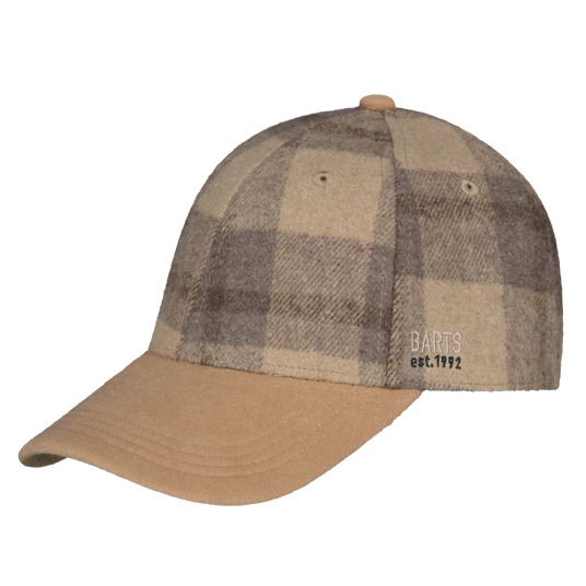 Barts Inneys Check Baseball Cap in Light Brown