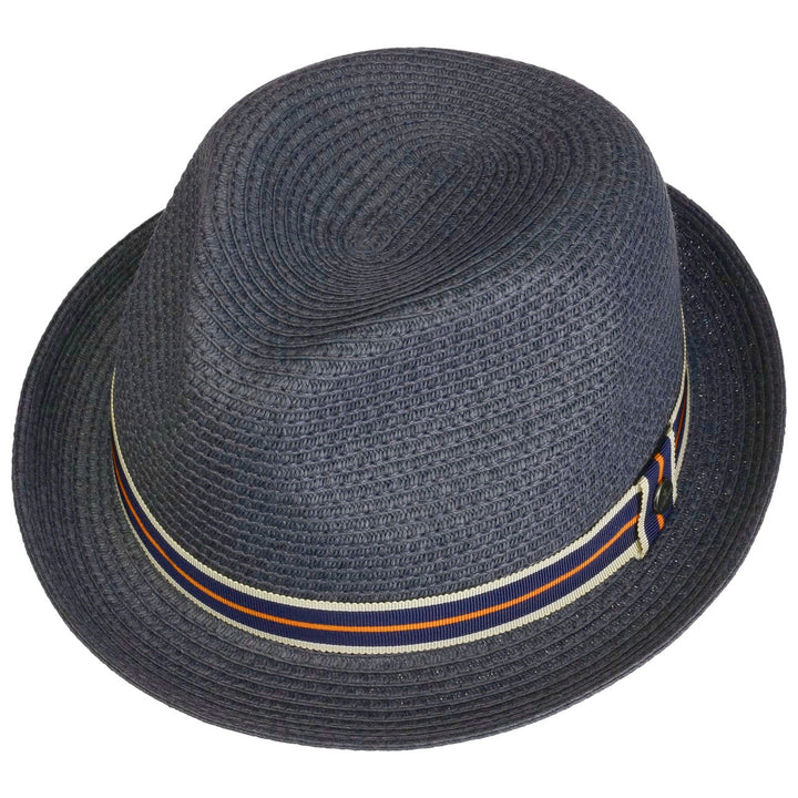 Lierys Toyo Straw Summer Trilby Hat Blue