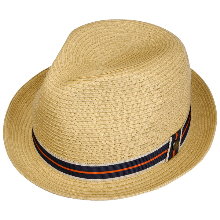 Lierys Toyo Straw Summer Trilby Hat Natural