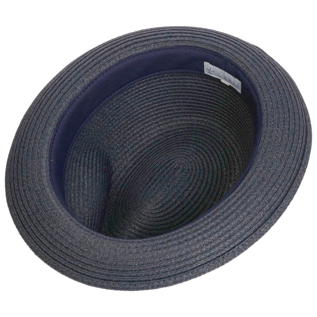 Lierys Toyo Straw Summer Trilby Hat Blue