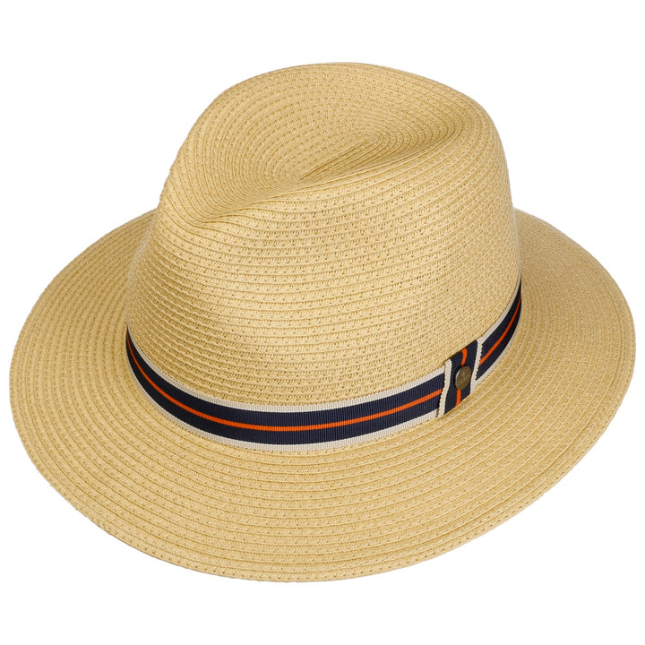 Lierys Toyo Straw Traveller Summer Fedora Hat Natural