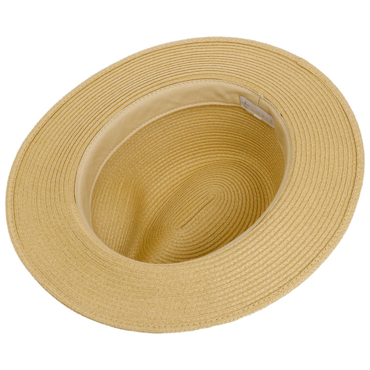 Lierys Toyo Straw Traveller Summer Fedora Hat Natural