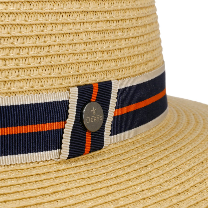 Lierys Toyo Straw Traveller Summer Fedora Hat Natural