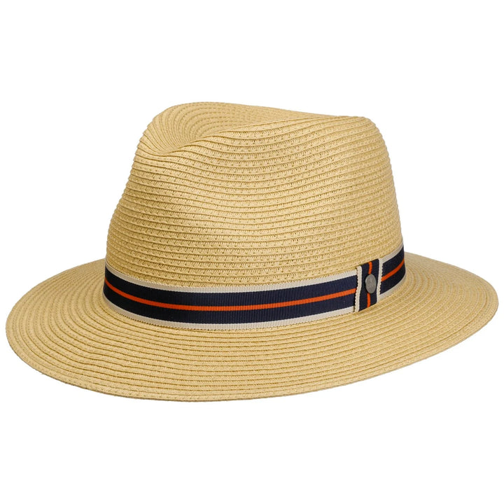 Lierys Toyo Straw Traveller Summer Fedora Hat Natural