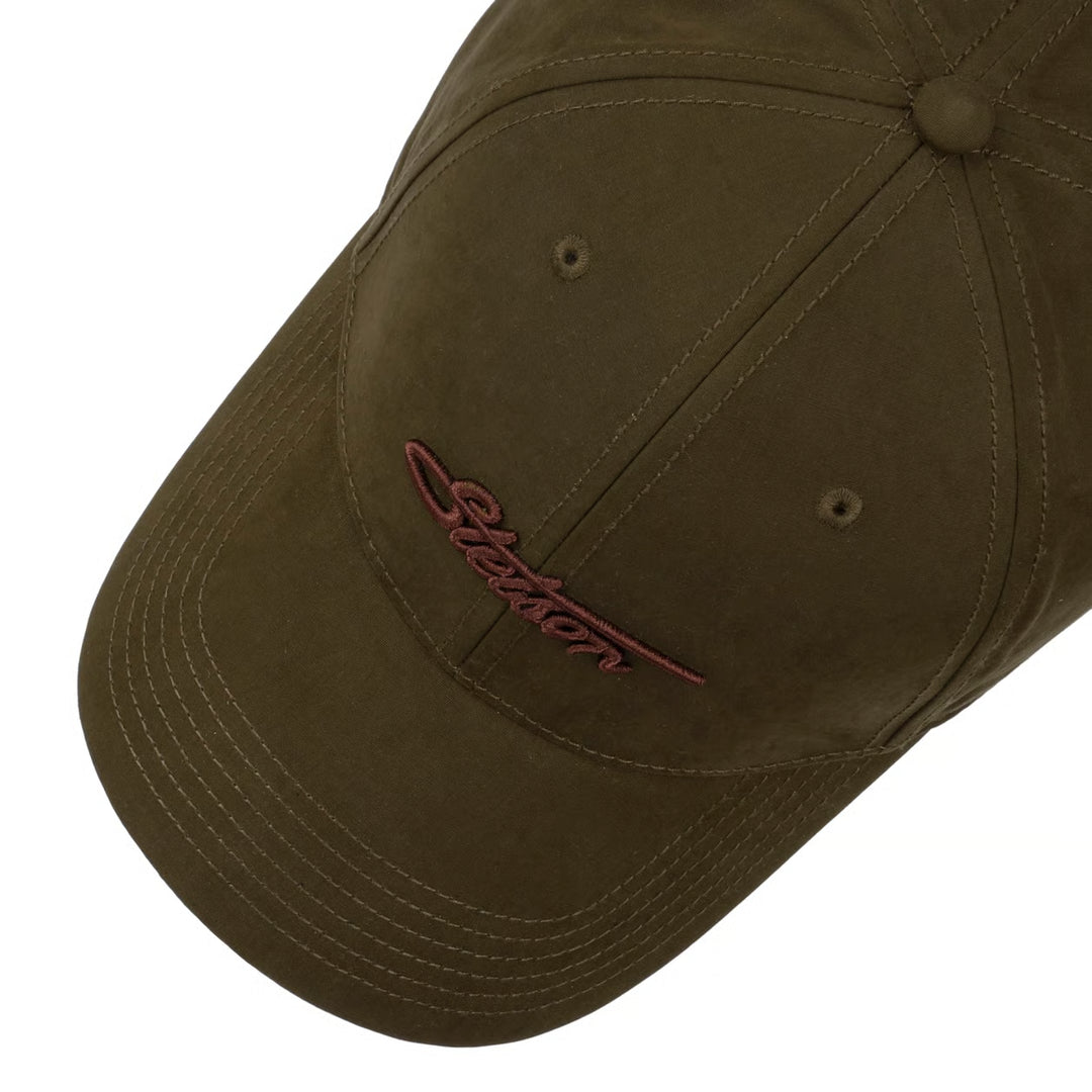 Stetson Waxed Cotton WR Baseball Cap in Olive