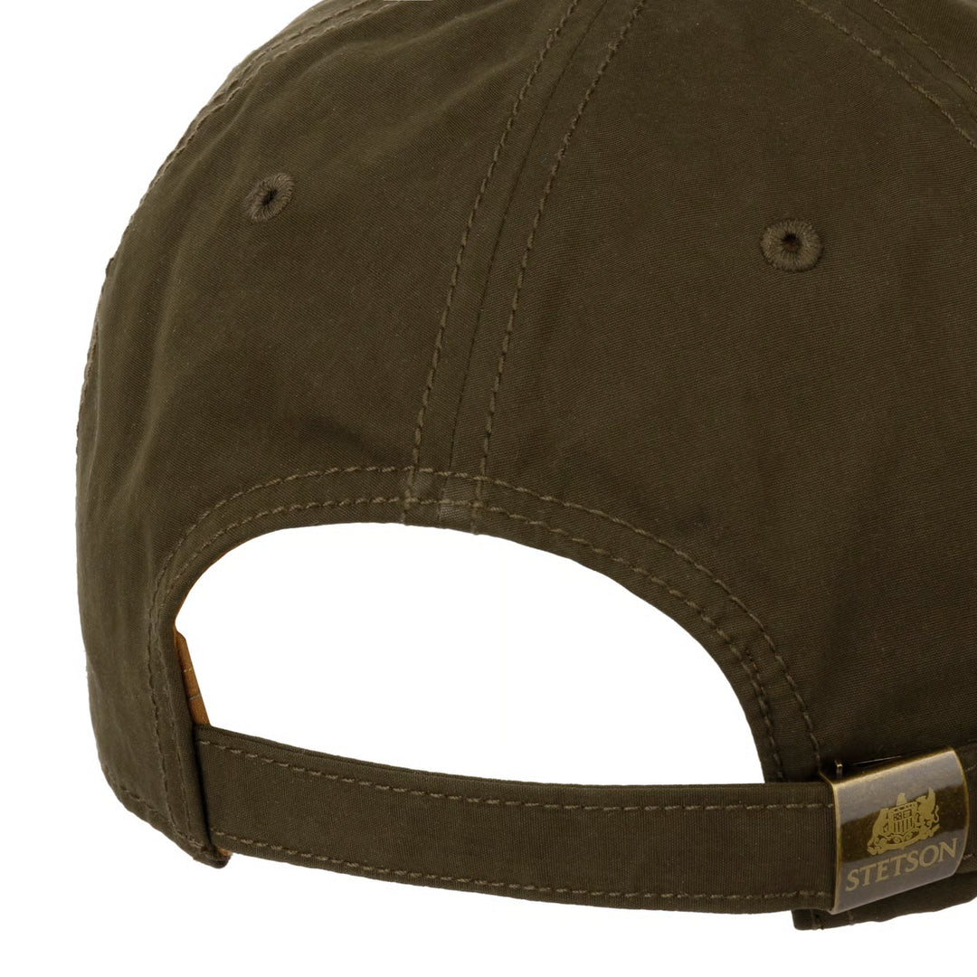 Stetson Waxed Cotton WR Baseball Cap in Olive