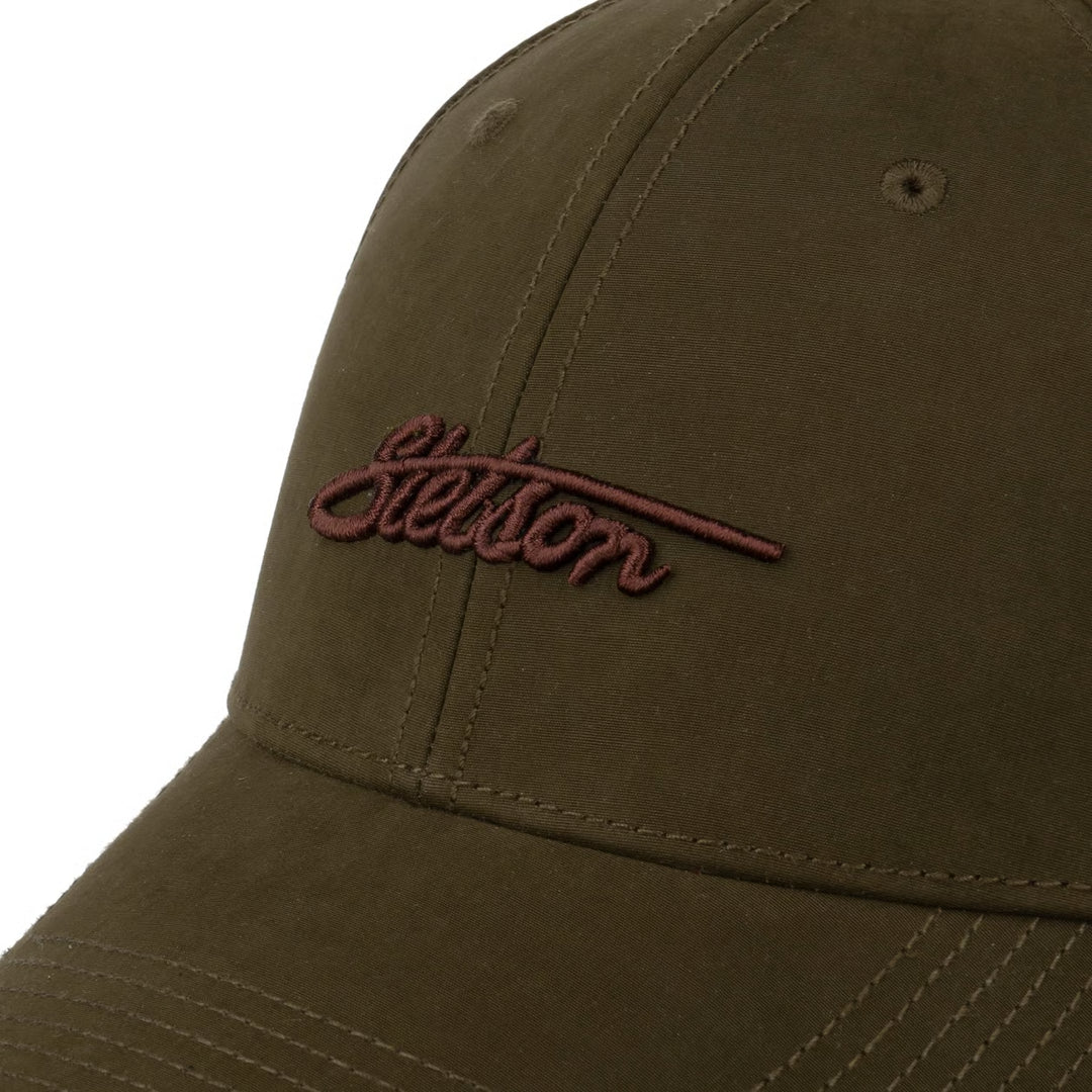 Stetson Waxed Cotton WR Baseball Cap in Olive