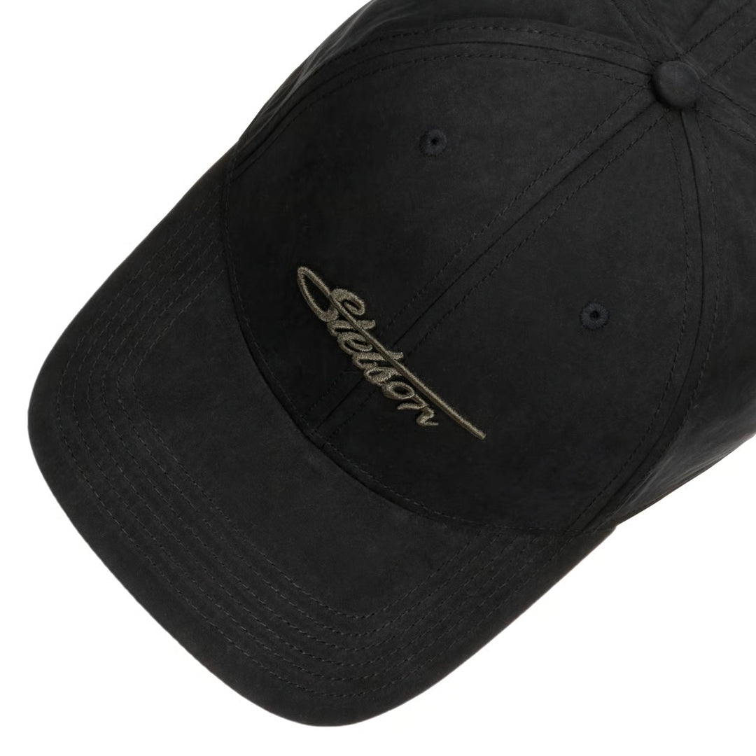 Stetson Waxed Cotton WR Baseball Cap in Black