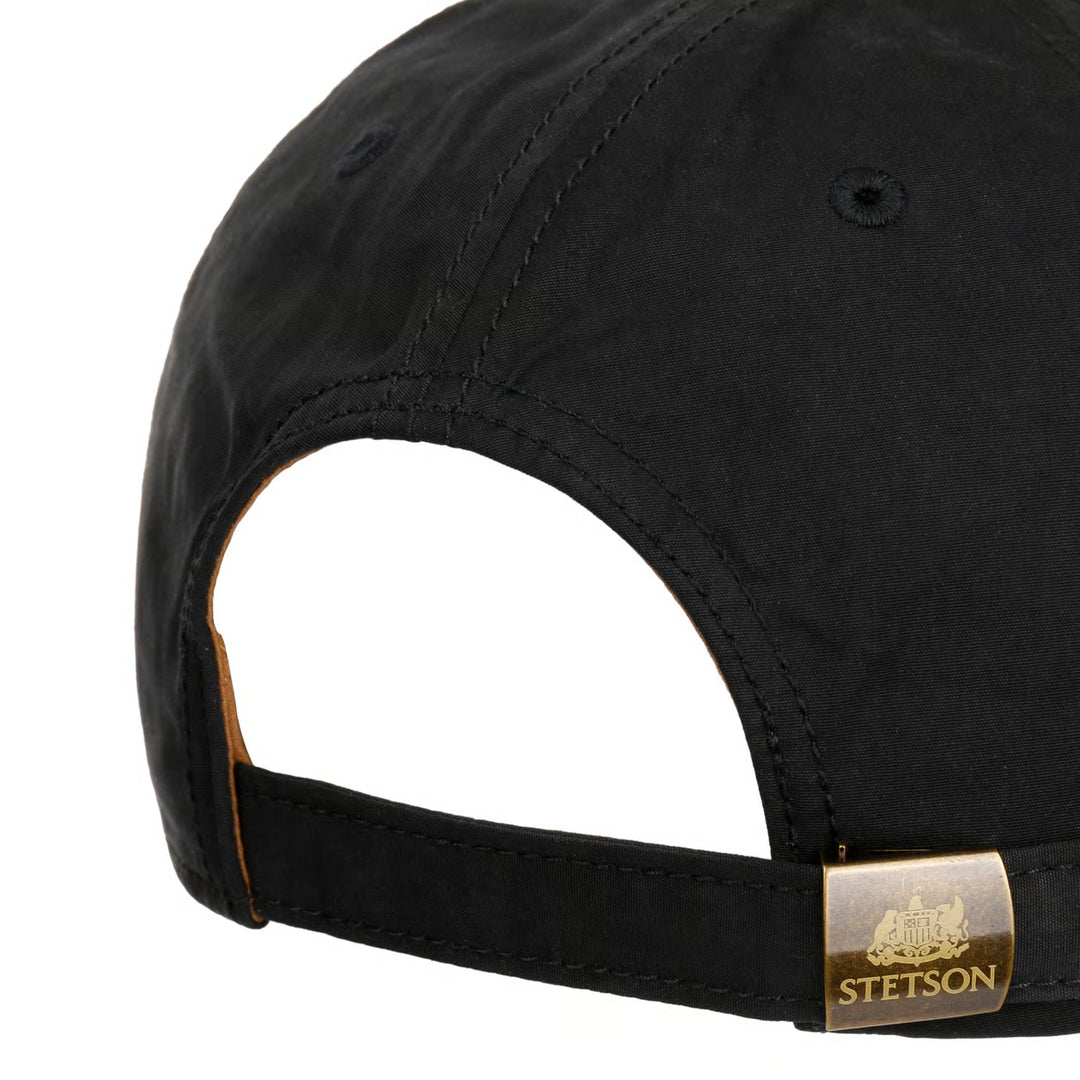 Stetson Waxed Cotton WR Baseball Cap in Black