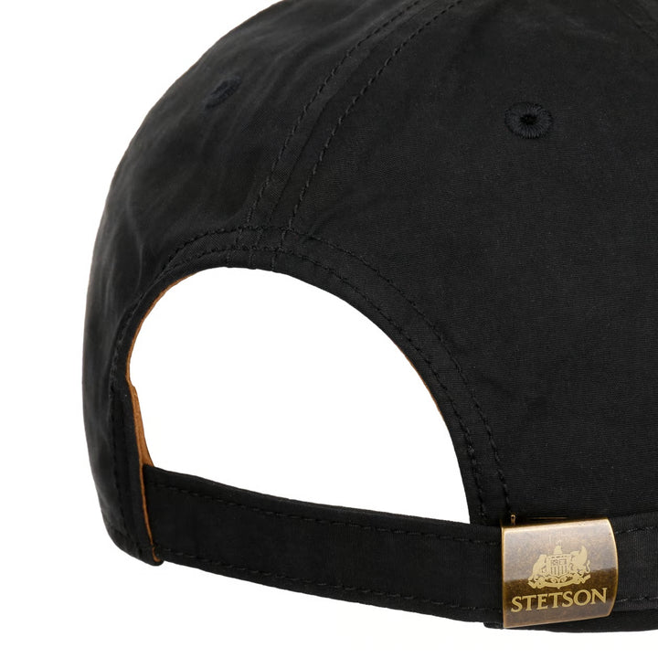 Stetson Waxed Cotton WR Baseball Cap in Black