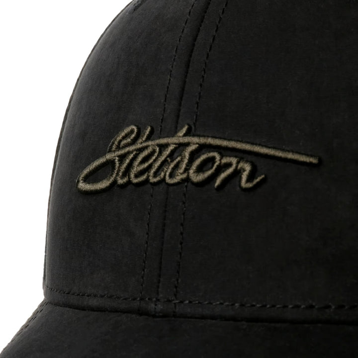 Stetson Waxed Cotton WR Baseball Cap in Black