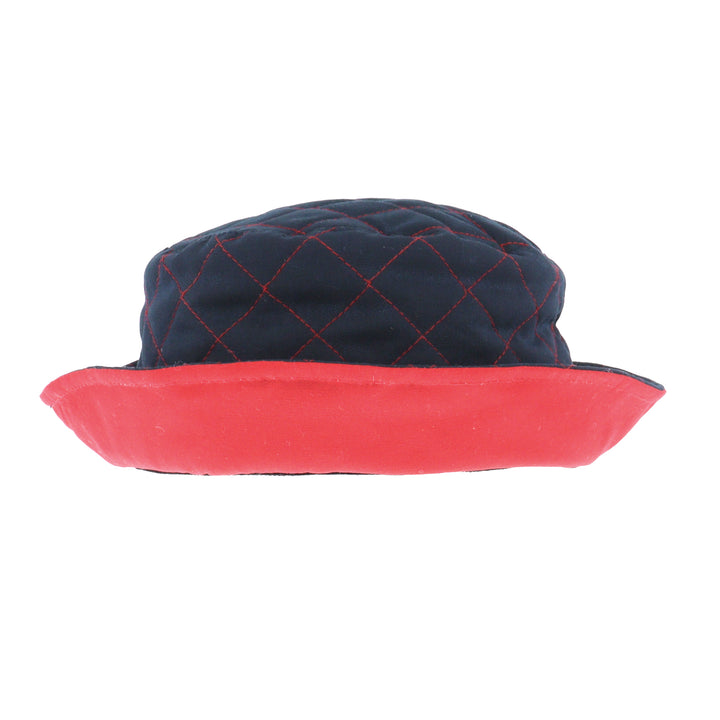 Whiteley Ladies Waxed Bucket Hat In Navy/Red