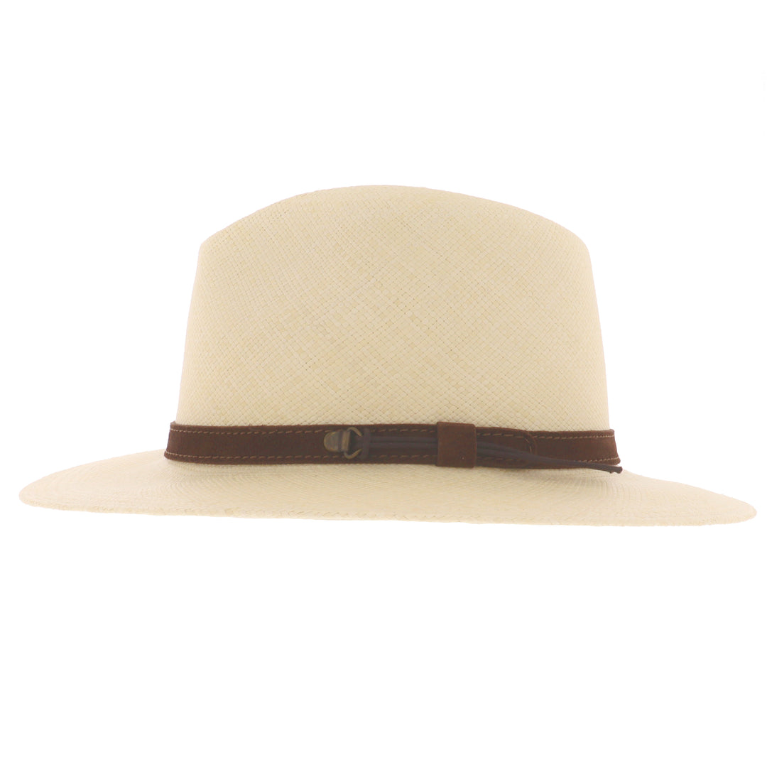 Cheltenham Panama Hat With Brown Leather Band