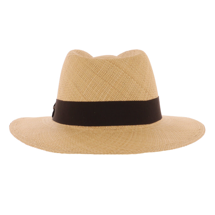 Camel Epsom Panama Hat With Brown Band