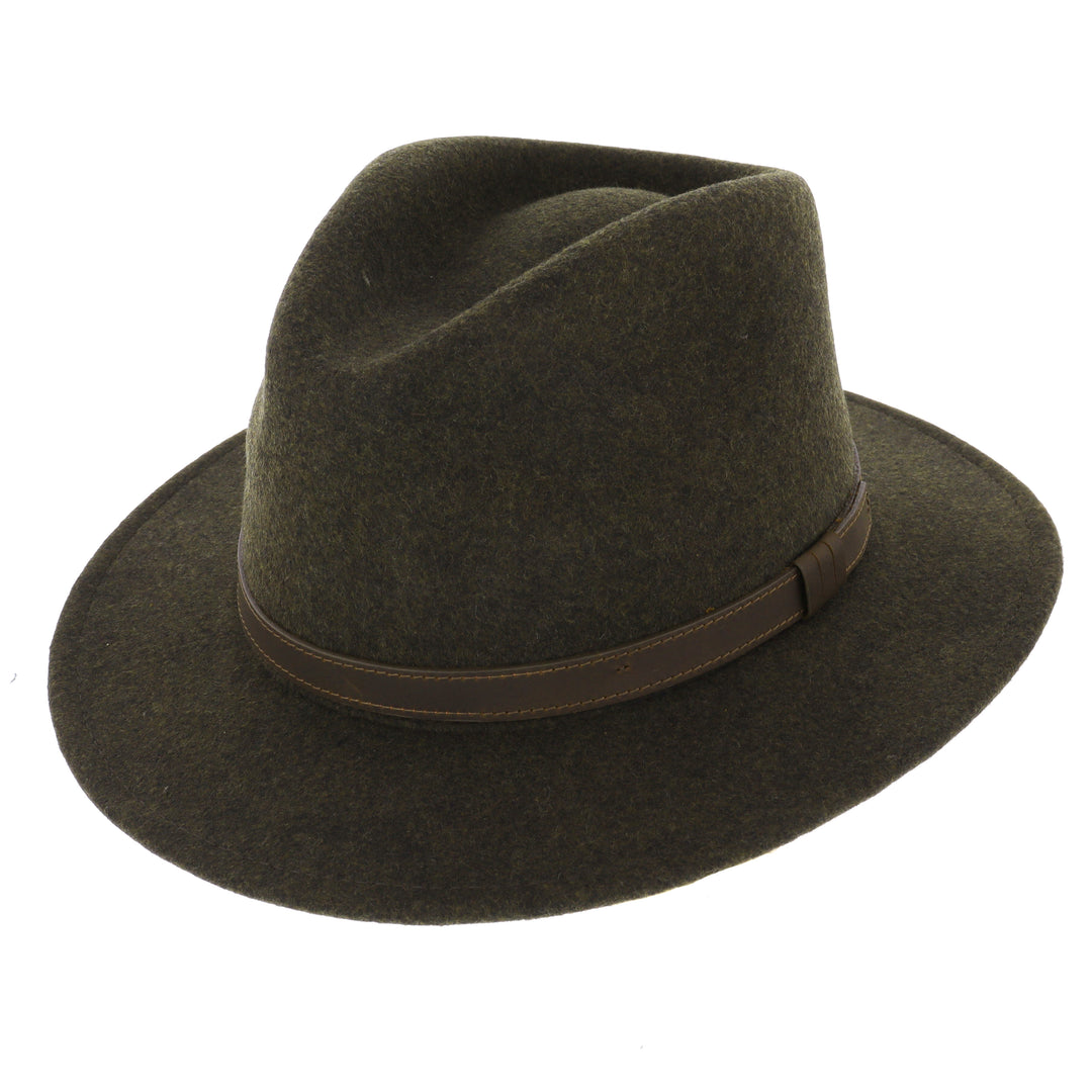 Whiteley Wool Fedora In Olive