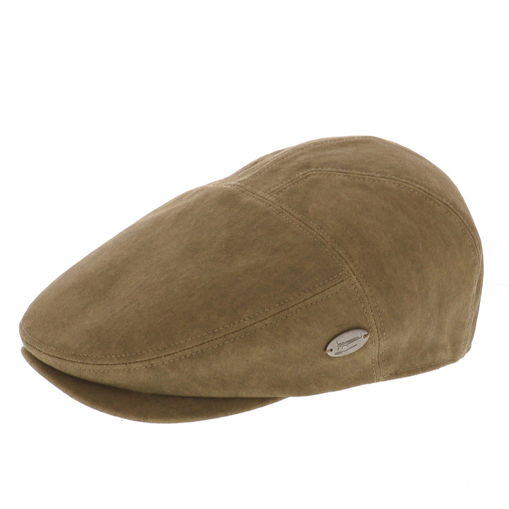 Whiteley Cotton Tourer Flat Cap in Sand