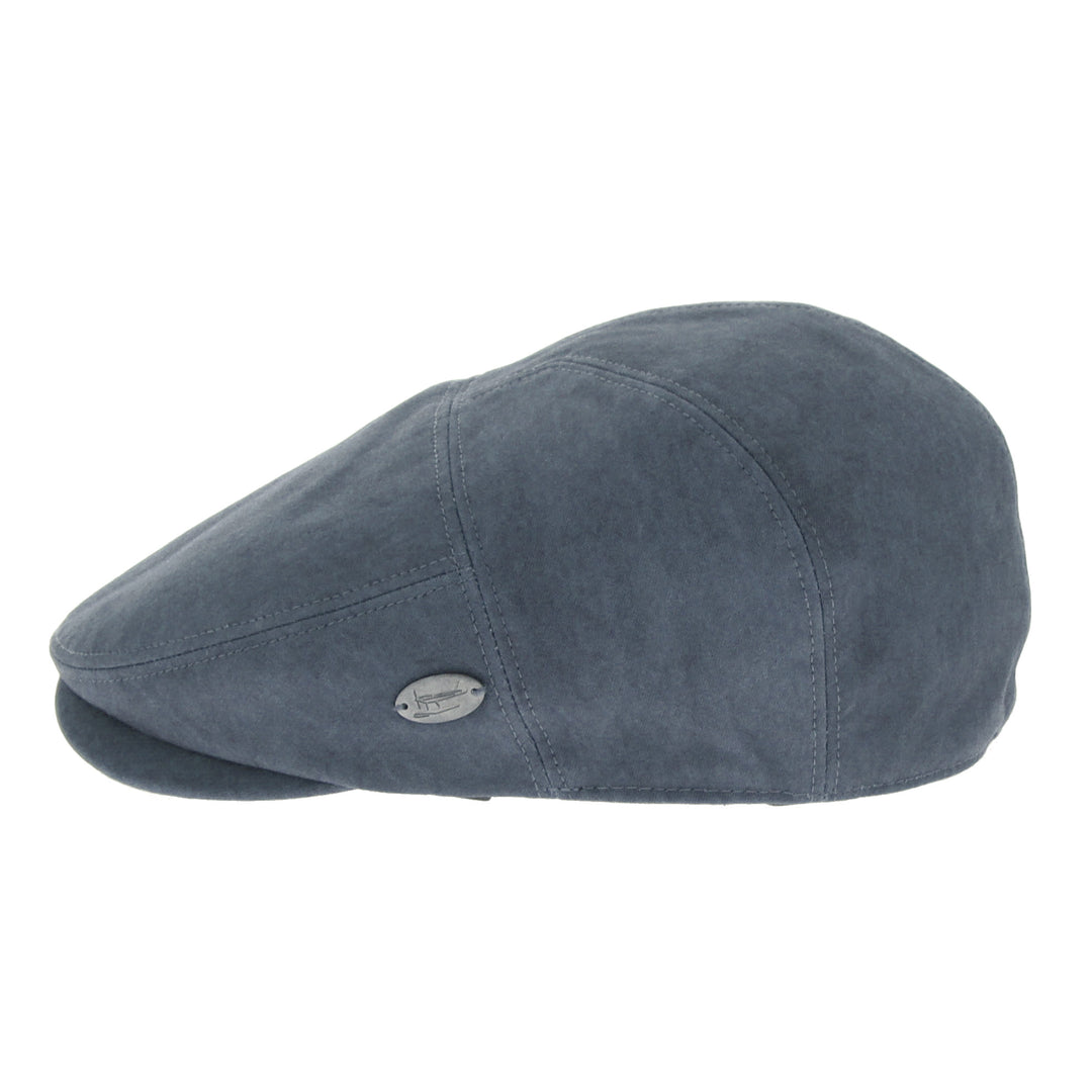 Whiteley Cotton Tourer Flat Cap in Steel