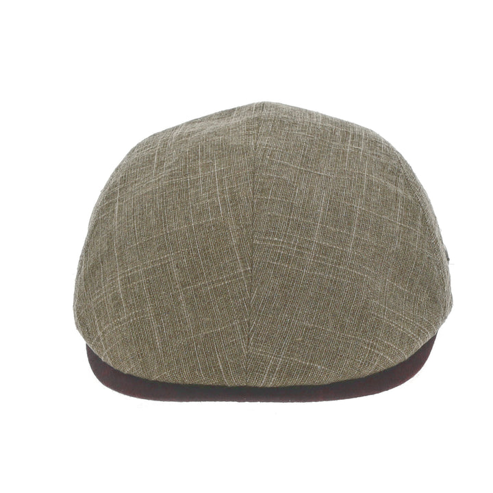 Whiteley Linen Fleck Flat Cap in Taupe