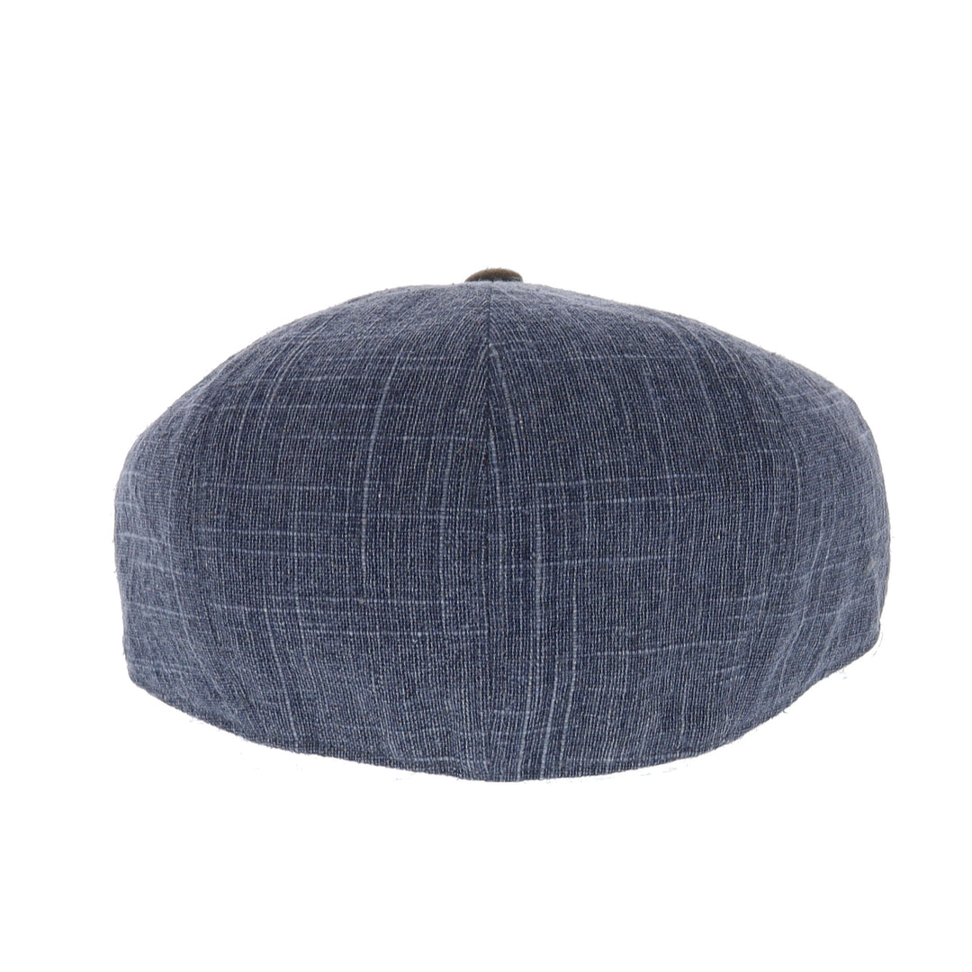 Whiteley Linen Fleck Bakerboy Cap in Denim