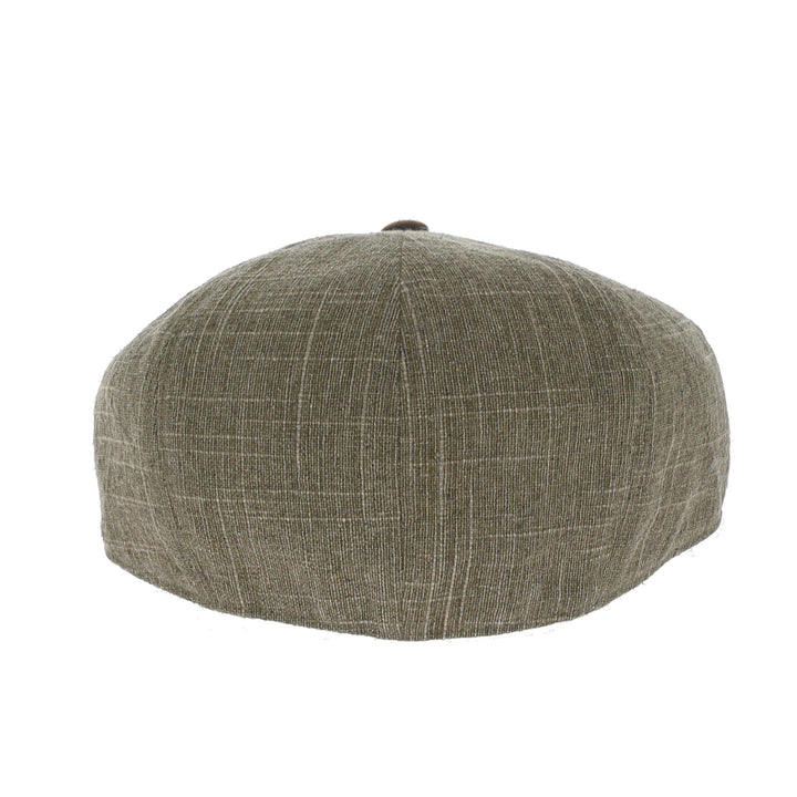 Whiteley Linen Fleck Bakerboy Cap in Taupe